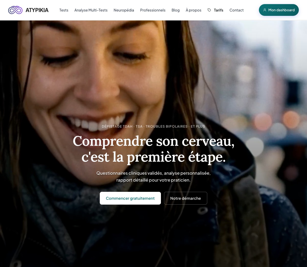 Website screenshot – Atypikia – Web platform · AI, 2026 – By Fabien EphKa, Paris