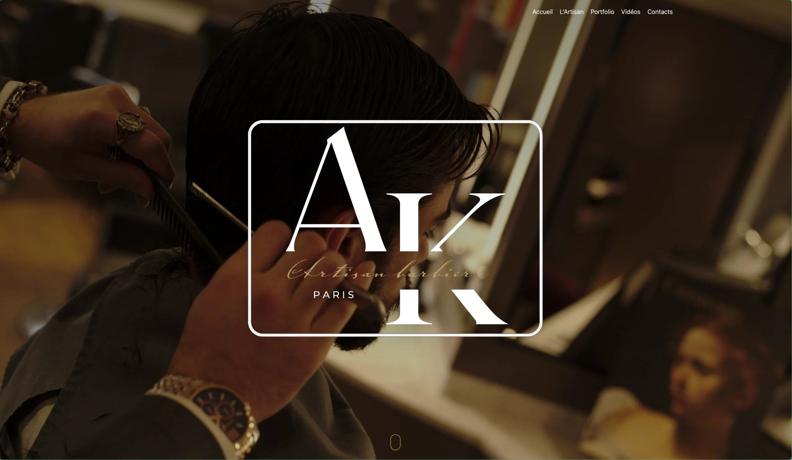Website screenshot – A. Kairouz Barber – Showcase site · PHP/Twig, 2025 – By Fabien EphKa, Paris