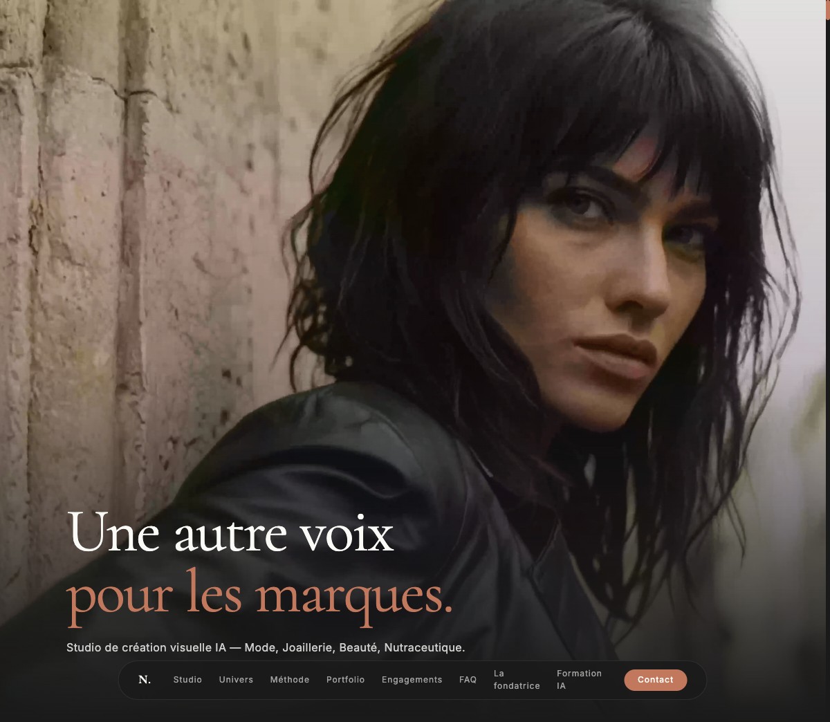 Website screenshot – Nuvoice – Showcase site · Creative AI, 2026 – By Fabien EphKa, Paris