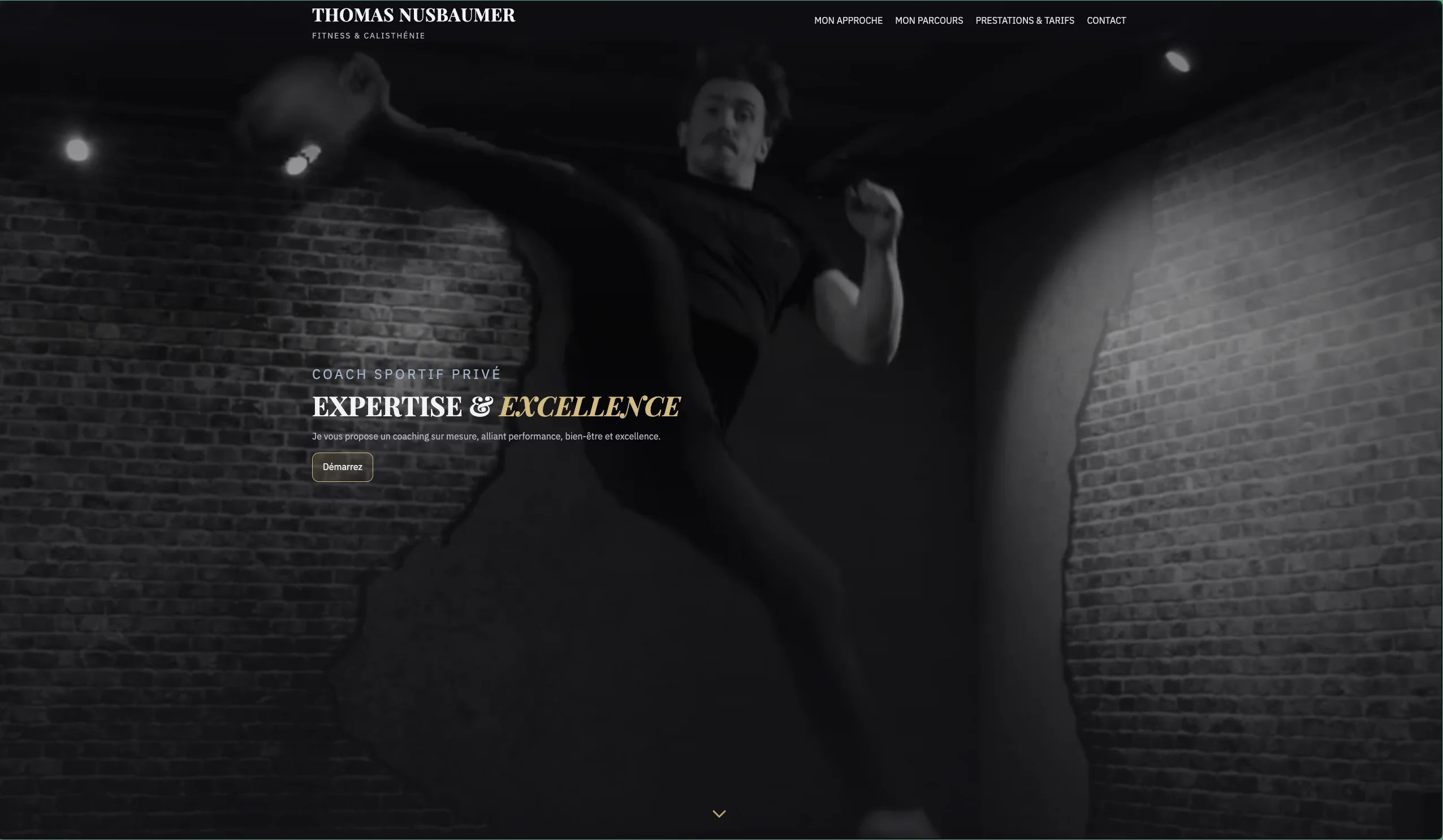 Website screenshot – Thomas Nusbaumer – Portfolio · Coaching, 2025 – By Fabien EphKa, Paris
